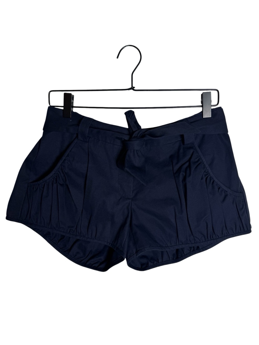 Susana Monaco Showroom Sample Navy Bubble Shorts Tie Waist